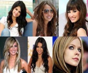 yapboz Superstar, Selena Gomez, Miley Cyrus, Demi Lovato, Ashley Tisdale, Vanessa Hudgens, Avril Lavigne